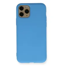 Apple iPhone 11 Pro Kılıf Nano içi Kadife Silikon - Mavi