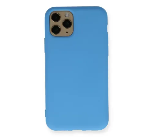 Apple iPhone 11 Pro Kılıf Nano içi Kadife Silikon - Mavi