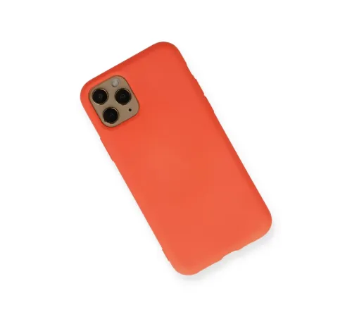 Apple iPhone 11 Pro Kılıf Nano içi Kadife Silikon - Turuncu