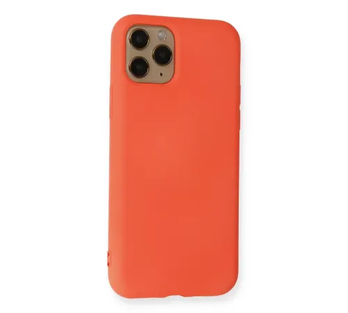 Apple iPhone 11 Pro Kılıf Nano içi Kadife Silikon - Turuncu