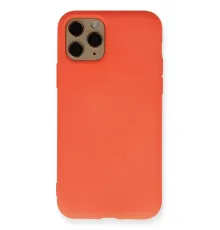 Apple iPhone 11 Pro Kılıf Nano içi Kadife Silikon - Turuncu