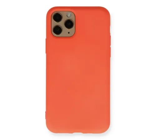 Apple iPhone 11 Pro Kılıf Nano içi Kadife Silikon - Turuncu