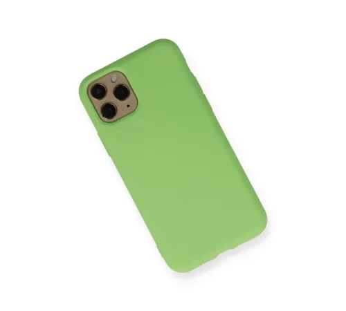 Apple iPhone 11 Pro Kılıf Nano içi Kadife Silikon - Yeşil
