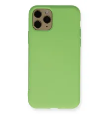 Apple iPhone 11 Pro Kılıf Nano içi Kadife Silikon - Yeşil