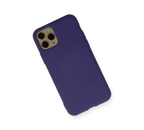 Apple iPhone 11 Pro Kılıf Nano içi Kadife Silikon - Mor