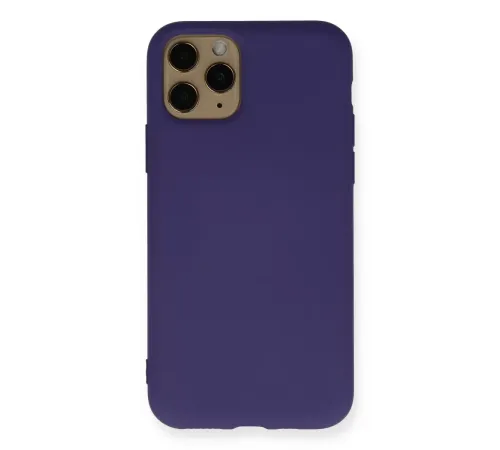 Apple iPhone 11 Pro Kılıf Nano içi Kadife Silikon - Mor