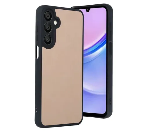 Samsung Galaxy A56 Kılıf Aras Deri Kapak - Pudra