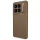 Xiaomi Mi 15 Kılıf Auto Focus Karbon Kapak - Kahverengi
