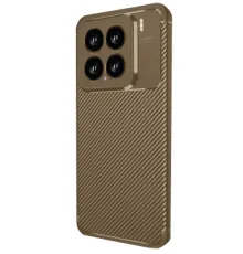 Xiaomi Mi 15 Kılıf Auto Focus Karbon Kapak - Kahverengi