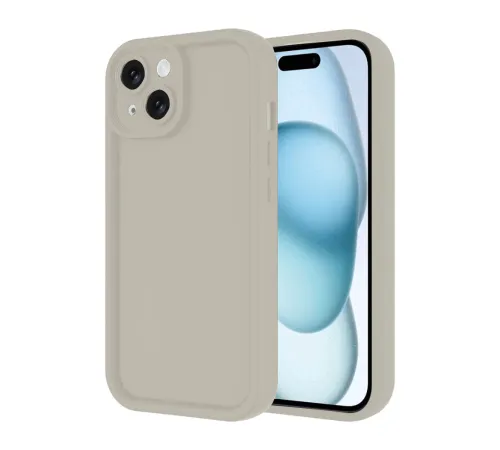 Apple iPhone 14 Kılıf Viera Silikon - Krem