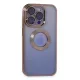 Apple iPhone 15 Pro Max Kılıf Slot Silikon - Rose Gold