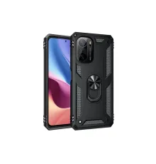 Xiaomi Poco F3 Kılıf Sofya Yüzüklü Silikon Kapak - Siyah