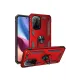 Xiaomi Poco F3 Kılıf Sofya Yüzüklü Silikon Kapak - Kırmızı