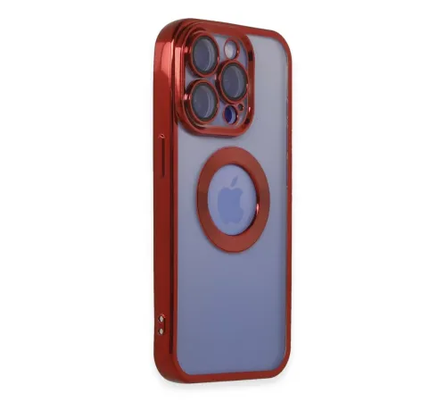 Apple iPhone 15 Pro Max Kılıf Slot Silikon - Kırmızı