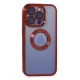 Apple iPhone 15 Pro Max Kılıf Slot Silikon - Kırmızı