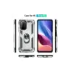 Xiaomi Poco F3 Kılıf Sofya Yüzüklü Silikon Kapak - Gümüş