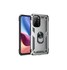 Xiaomi Poco F3 Kılıf Sofya Yüzüklü Silikon Kapak - Gümüş