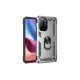 Xiaomi Poco F3 Kılıf Sofya Yüzüklü Silikon Kapak - Gümüş