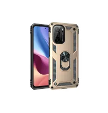 Xiaomi Poco F3 Kılıf Sofya Yüzüklü Silikon Kapak - Gold