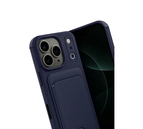 Apple iPhone 17 Pro Kelvin Kartvizitli Silikon - Lacivert