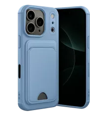 Apple iPhone 17 Pro Kelvin Kartvizitli Silikon - Mavi