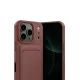 Apple iPhone 17 Pro Kelvin Kartvizitli Silikon - Bordo