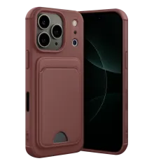 Apple iPhone 17 Pro Kelvin Kartvizitli Silikon - Bordo