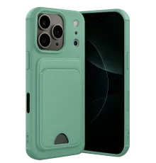 Apple iPhone 17 Pro Kelvin Kartvizitli Silikon - Açık Yeşil