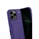 Apple iPhone 17 Pro Kelvin Kartvizitli Silikon - Derin Mor