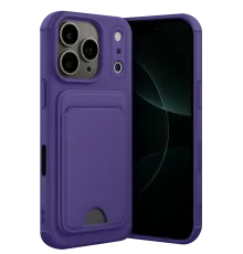 Apple iPhone 17 Pro Kelvin Kartvizitli Silikon - Derin Mor