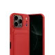 Apple iPhone 17 Pro Max Kelvin Kartvizitli Silikon - Kırmızı