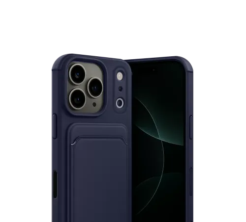 Apple iPhone 17 Pro Max Kelvin Kartvizitli Silikon - Lacivert