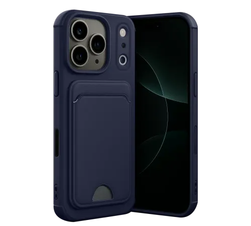 Apple iPhone 17 Pro Max Kelvin Kartvizitli Silikon - Lacivert