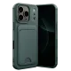Apple iPhone 17 Pro Max Kelvin Kartvizitli Silikon - Koyu Yeşil