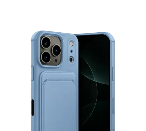 Apple iPhone 17 Pro Max Kelvin Kartvizitli Silikon - Mavi