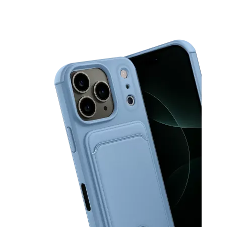 Apple iPhone 17 Pro Max Kelvin Kartvizitli Silikon - Mavi