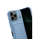 Apple iPhone 17 Pro Max Kelvin Kartvizitli Silikon - Mavi