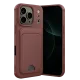 Apple iPhone 17 Pro Max Kelvin Kartvizitli Silikon - Bordo