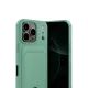 Apple iPhone 17 Pro Max Kelvin Kartvizitli Silikon - Açık Yeşil