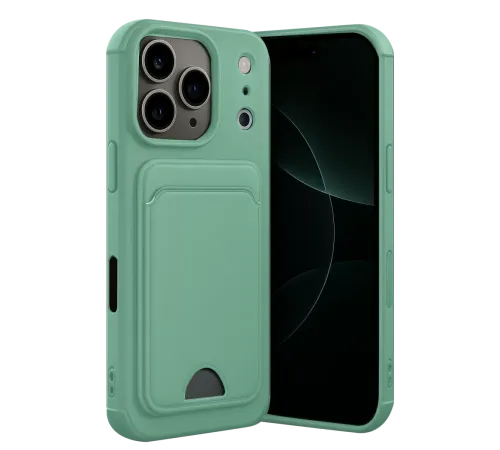 Apple iPhone 17 Pro Max Kelvin Kartvizitli Silikon - Açık Yeşil