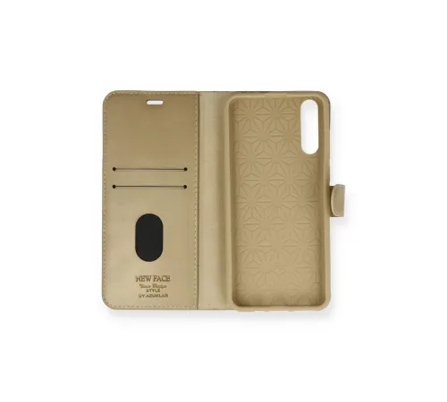 Huawei P Smart S Kılıf Trend S Plus Kapaklı Kılıf - Gold