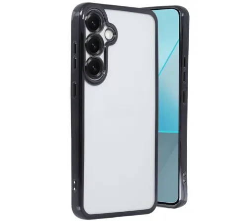 Samsung Galaxy S25 Kılıf Lensli Silikon - Siyah
