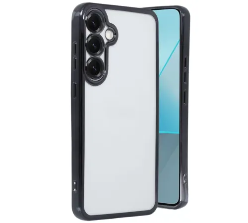 Samsung Galaxy S25 Kılıf Lensli Silikon - Siyah