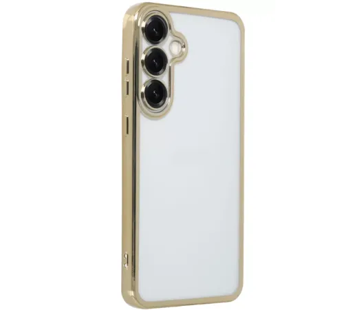 Samsung Galaxy S25 Plus Kılıf Lensli Silikon - Gold