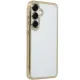 Samsung Galaxy S25 Plus Kılıf Lensli Silikon - Gold