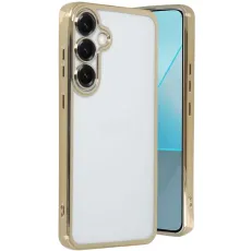 Samsung Galaxy S25 Plus Kılıf Lensli Silikon - Gold