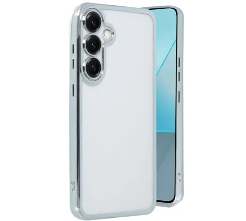Samsung Galaxy S25 Plus Kılıf Lensli Silikon - Gümüş