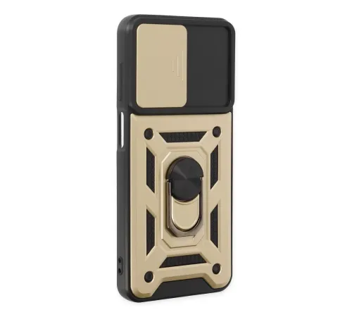 Samsung Galaxy A04S Kılıf Pars Lens Yüzüklü Silikon - Gold