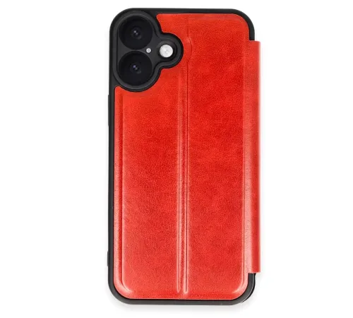 Apple iPhone 16 Kılıf Flip Cover - Kırmızı