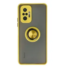 Xiaomi Redmi Note 10 Pro Kılıf Montreal Yüzüklü Silikon Kapak - Sarı
